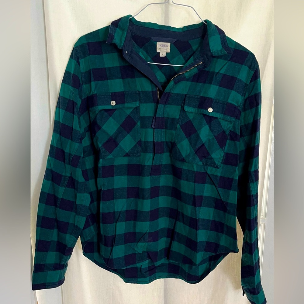 L J Crew Flannel Long-Sleeved Shirt